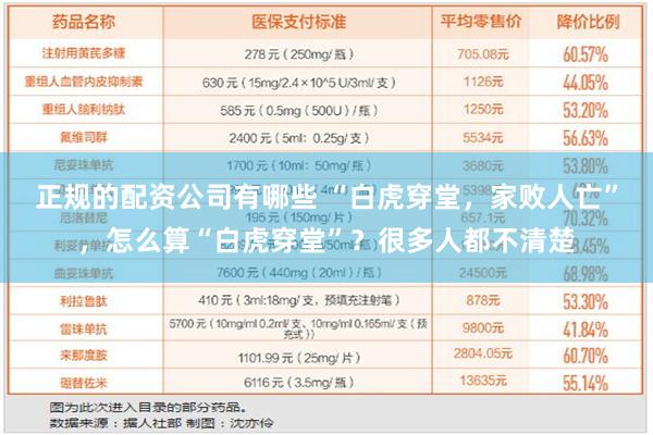 正规的配资公司有哪些 “白虎穿堂，家败人亡”，怎么算“白虎穿堂”？很多人都不清楚