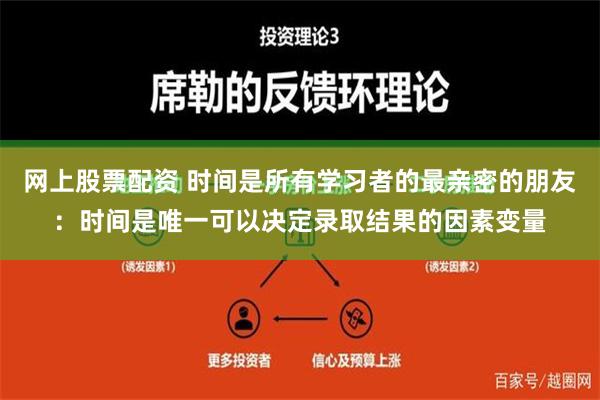 网上股票配资 时间是所有学习者的最亲密的朋友：时间是唯一可以决定录取结果的因素变量