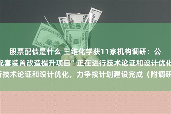 股票配债是什么 三维化学获11家机构调研：公司“纤维素衍生物及其配套装置改造提升项目”正在进行技术论证和设计优化，力争按计划建设完成（附调研问答）