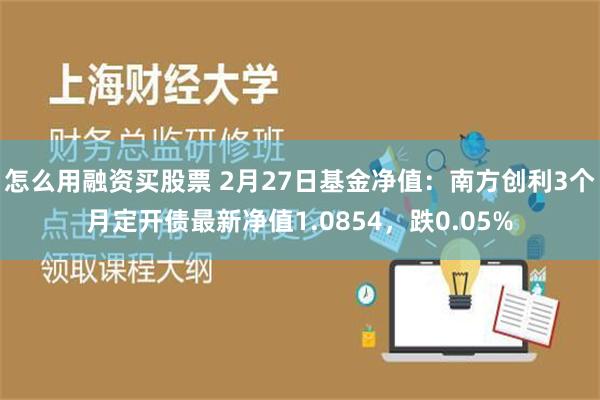 怎么用融资买股票 2月27日基金净值：南方创利3个月定开债最新净值1.0854，跌0.05%